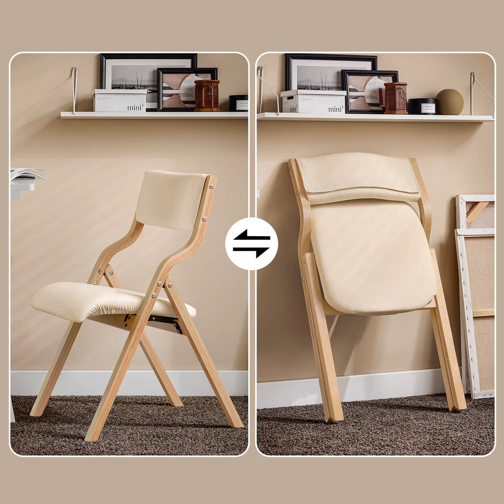 SoBuy FST40 folding chair dining chair kitchen chair with upholstered seat and backrest