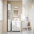 SoBuy BZR34-II Bath wardrobe High wardrobe Narsy with Adjustable Floors Water Repellent Wood Space Saving Bath furniture 20x180x20