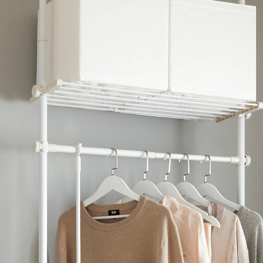 SoBuy KLS07 Telescopic Bar dresses stand with 1 dresses Bar and 3 Stays Telescopic Wardrobe System