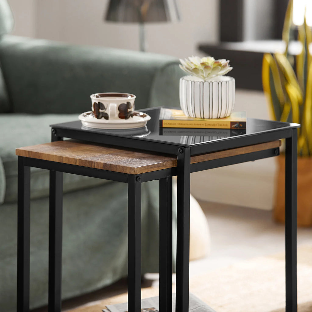 SoBuy FBT99-F set side table set table coffee table stackable sofa table coffee table laptop table care table living room table