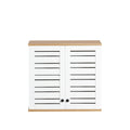 SoBuy BZR42-W Hanging wardrobe with Slat Doors Wall Cabinet Hanging wardrobe Kitchen wardrobe Medicine wardrobe Bathroom furniture
