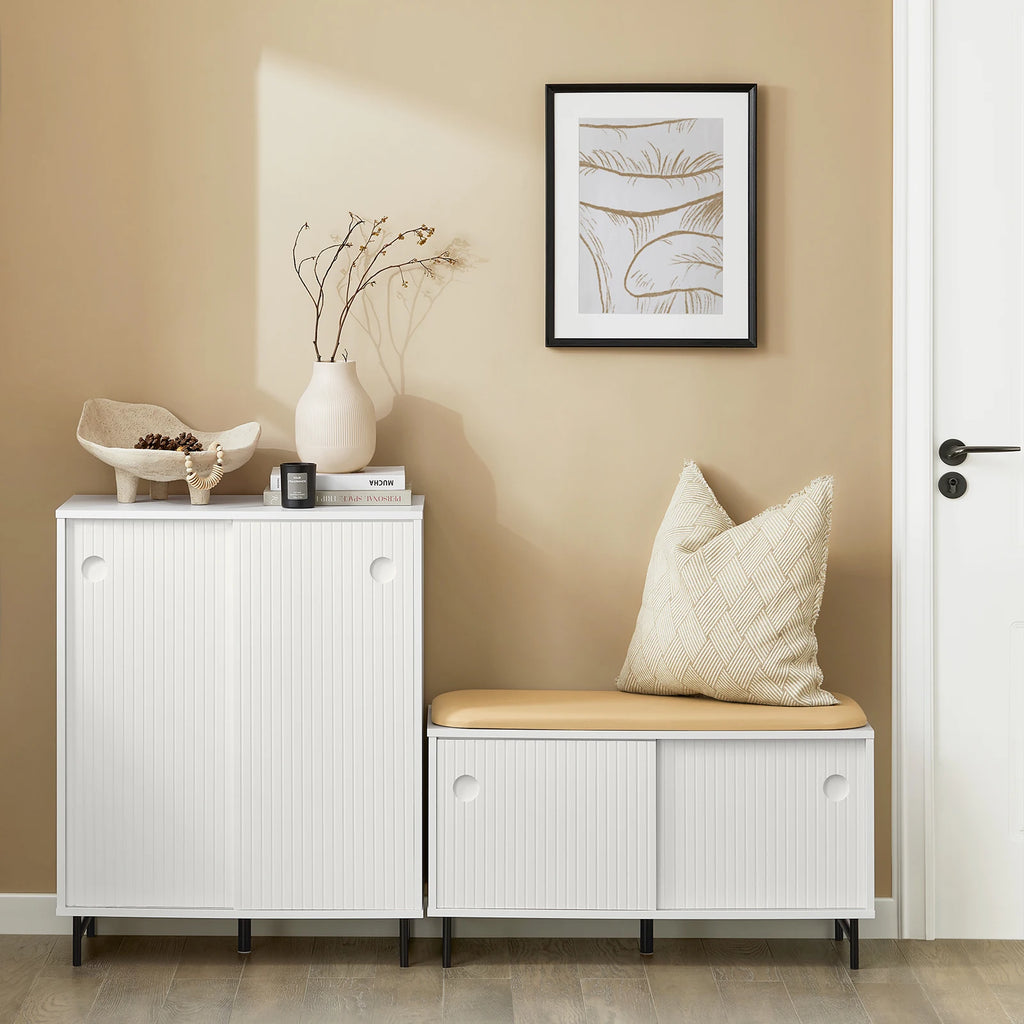 SoBuy FSB62-W shoe wardrobe kitchen wardrobe sideboard sliding doors dresser wardrobe side wardrobe storage s wardrobe