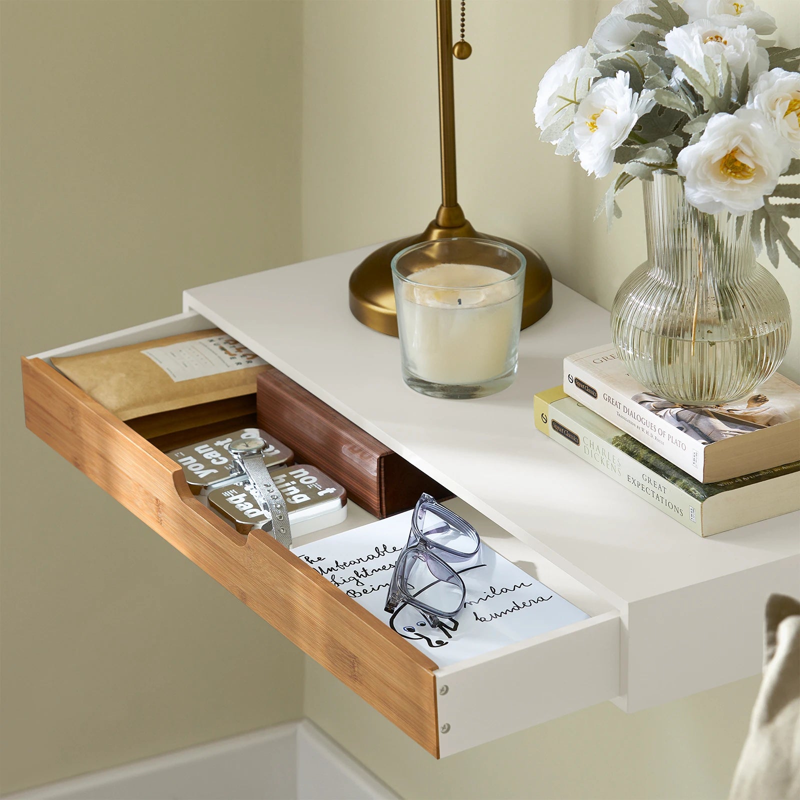 SoBuy FRG93-WN Suspended Rack Wall Cabinet Hanging wardrobe Wall drawer Hanger No Matter B 60cm