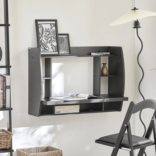 Bureau mural rabattable noir