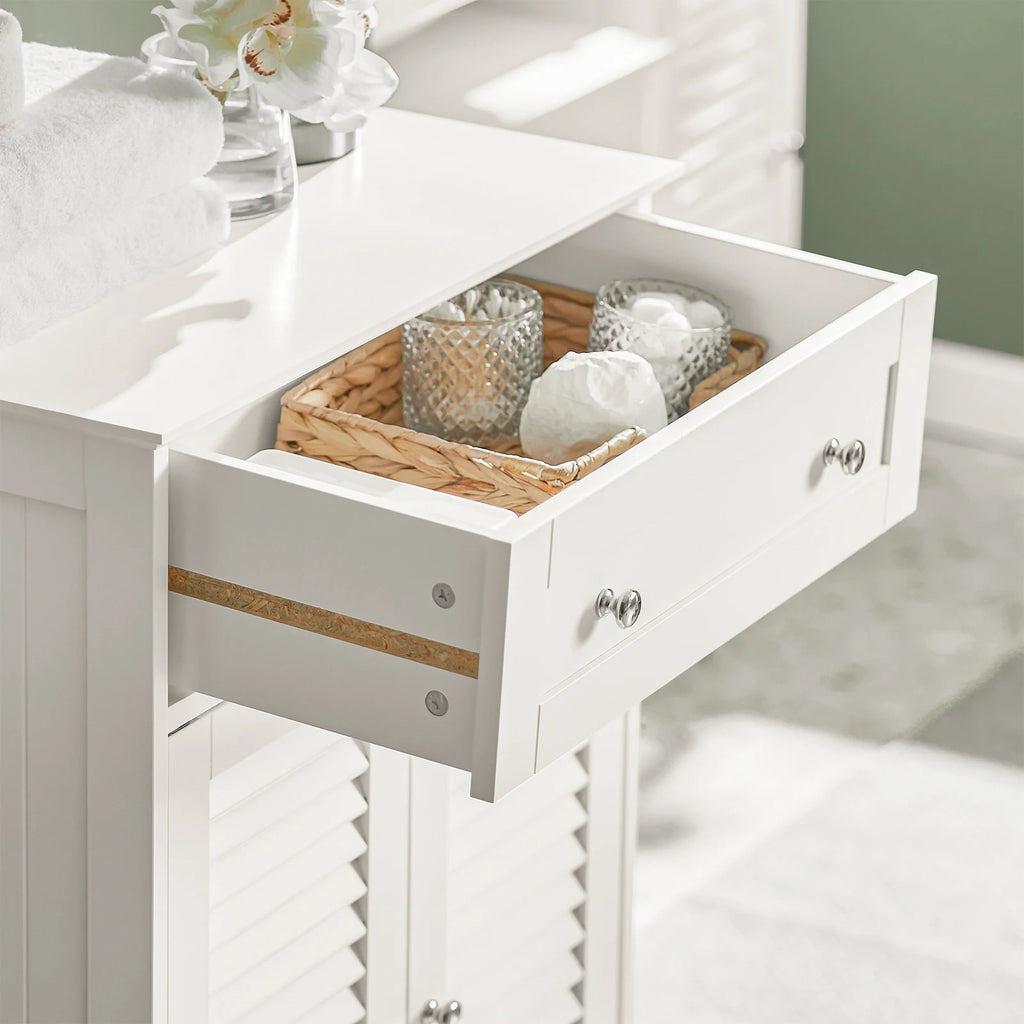 SoBuy FRG238 Bathroom chest of drawers with One Drawer and Doors, chest of drawers Bathroom wardrobe Bathroom furniture Sideboard Hallway wardrobe