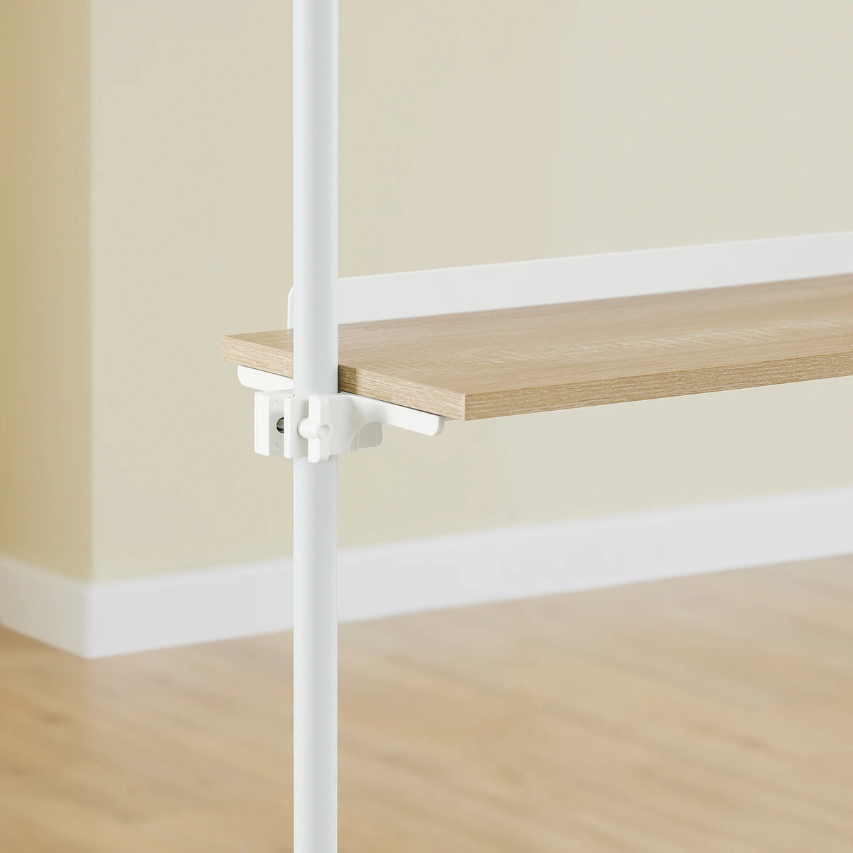 SoBuy KLS17-WN Telescopic dresses stand Heavy Duty with Racks & Cloakroom Racks White Nature
