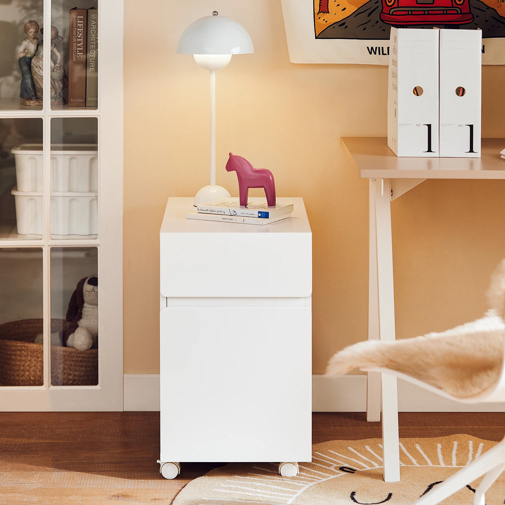 SoBuy ASK05-W files wardrobe file wardrobe cart printer table printing stand roll container with 4 rolls storage wardrobe wardrobe