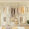 SoBuy KLS04-II Telescopic dresses stand Robust dresses Bar Adjustable Open dresses Cabinet with Storage for Sleeping Cart