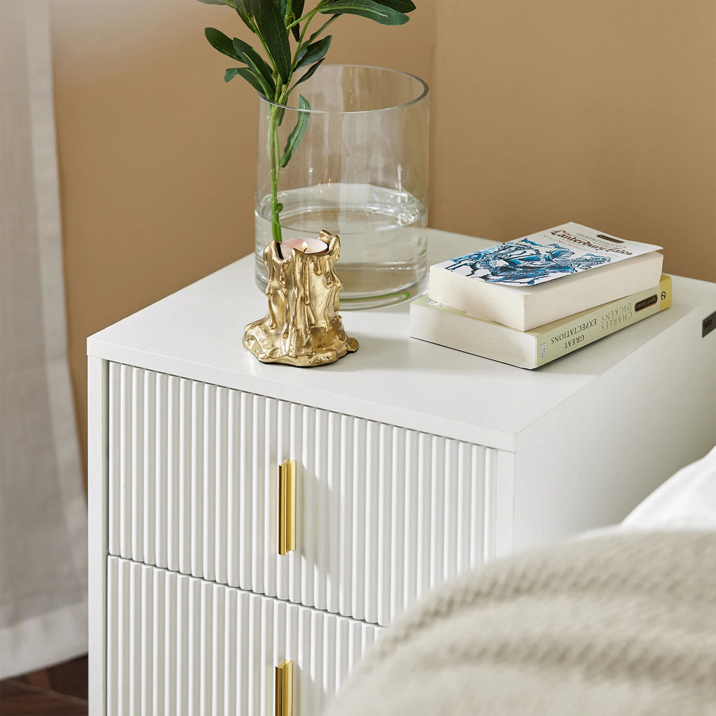 SoBuy FBT115 2 drawer bedside table for box spring bed sofa table side table table phone table bedside cabinet