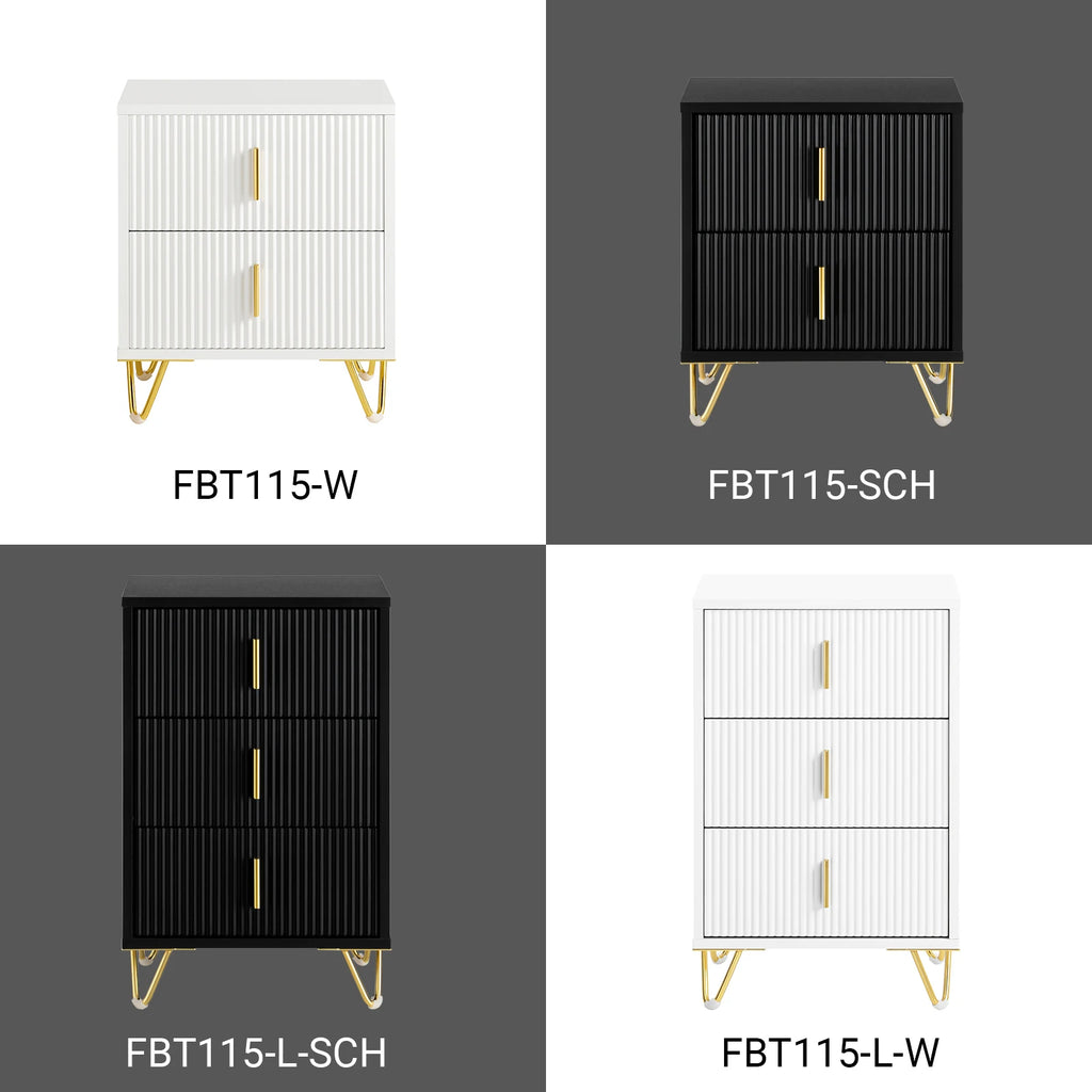 SoBuy FBT115-L 3 drawer bedside table for box spring bed sofa table side table table phone table bedside cabinet