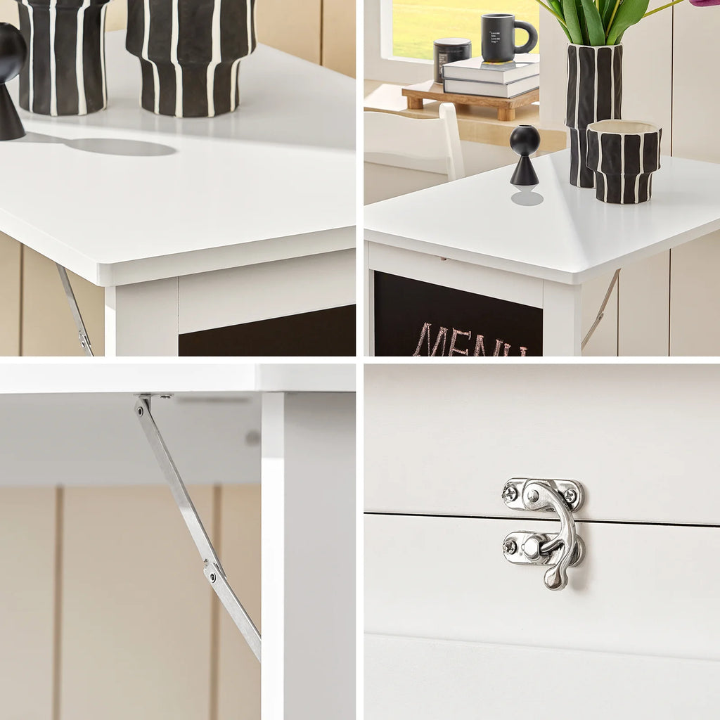 SoBuy FWT20-W Wall Table Folding Table dining table Kitchen Table Memoboard BHT: 50x76x75cm