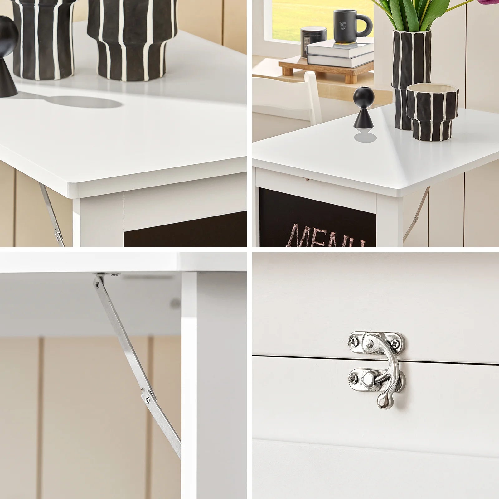 SoBuy FWT20-W Wall Table Folding Table dining table Kitchen Table Memoboard BHT: 50x76x75cm
