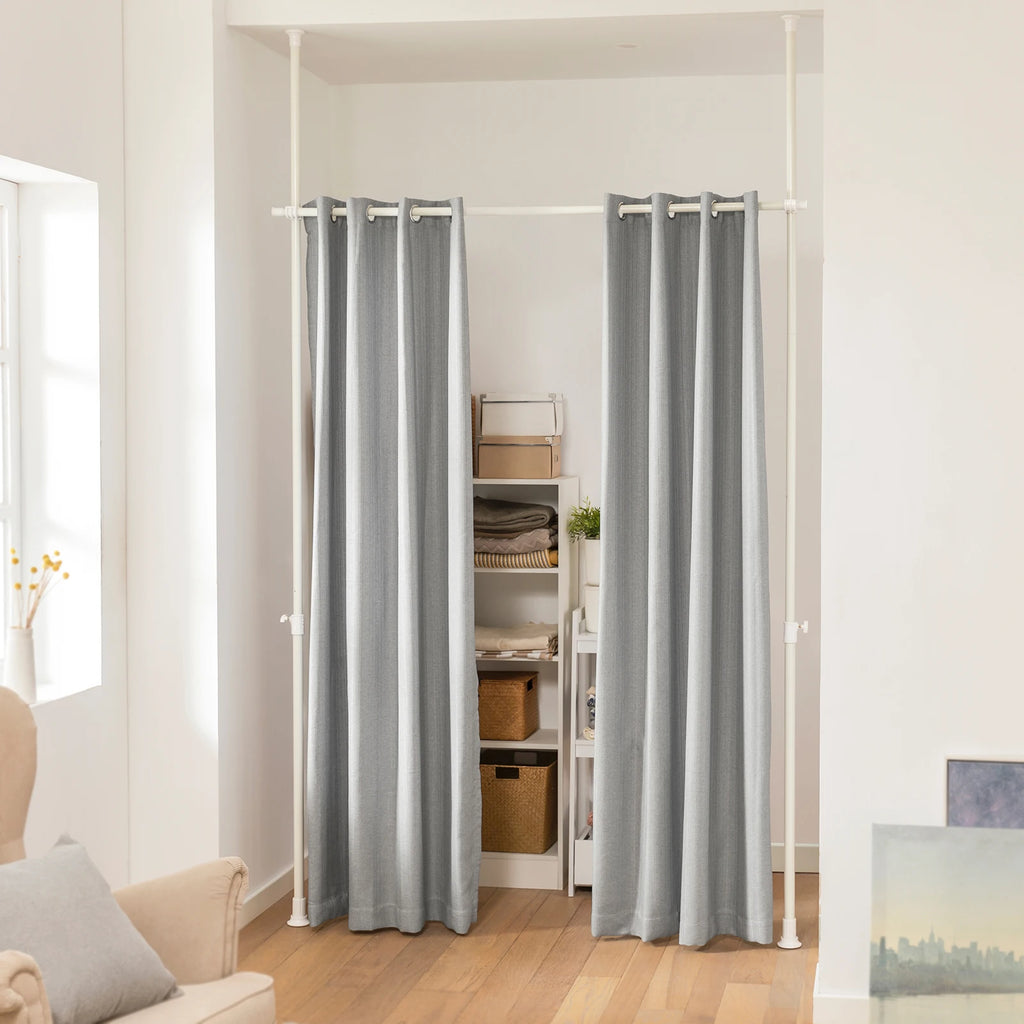SoBuy KLS12 Adjustable Darkening curtains with curtains Bar Without Drilling Bedroom living room