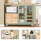 Buffet vitré avec niche micro-ondes