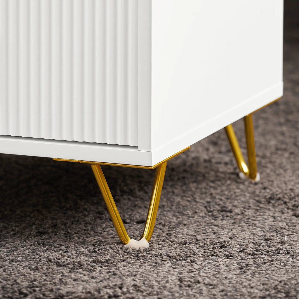 SoBuy FBT115-L 3 drawer bedside table for box spring bed sofa table side table table phone table bedside cabinet