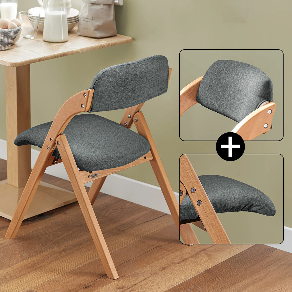 SoBuy FST92 folding chairs kitchen chairs with upholstered seat and backrest seating group Guest chairs