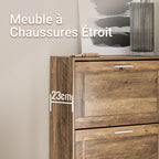 Meuble à chaussures à 2 abattants