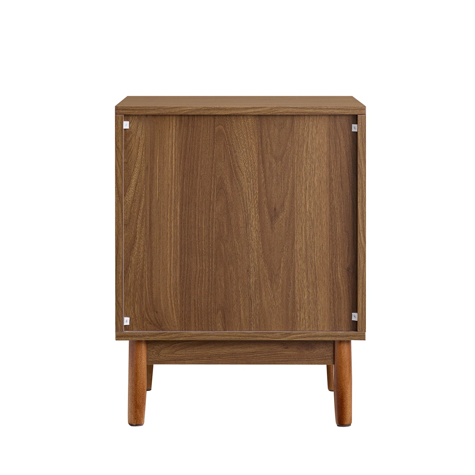 SoBuy FBT170-N vintage bedside table with 2 drawers, wood side table table with rubber tree wooden legs Brown 45 × 40 × 58