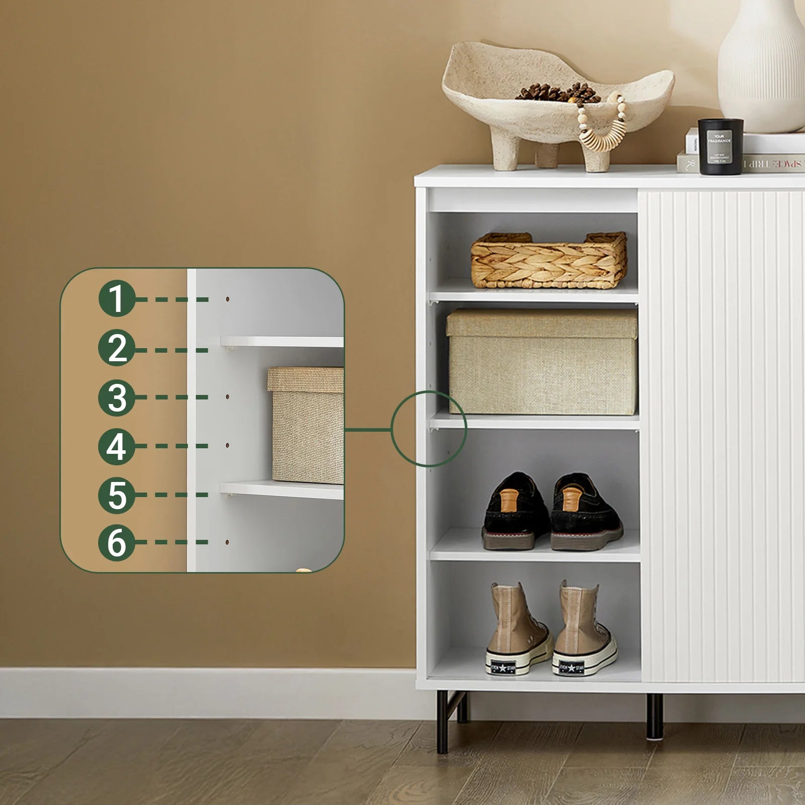 SoBuy FSB62-W shoe wardrobe kitchen wardrobe sideboard sliding doors dresser wardrobe side wardrobe storage s wardrobe