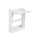 SoBuy FWT92 Folding Computer table table with shelves Folding table work table office table for home office wall table