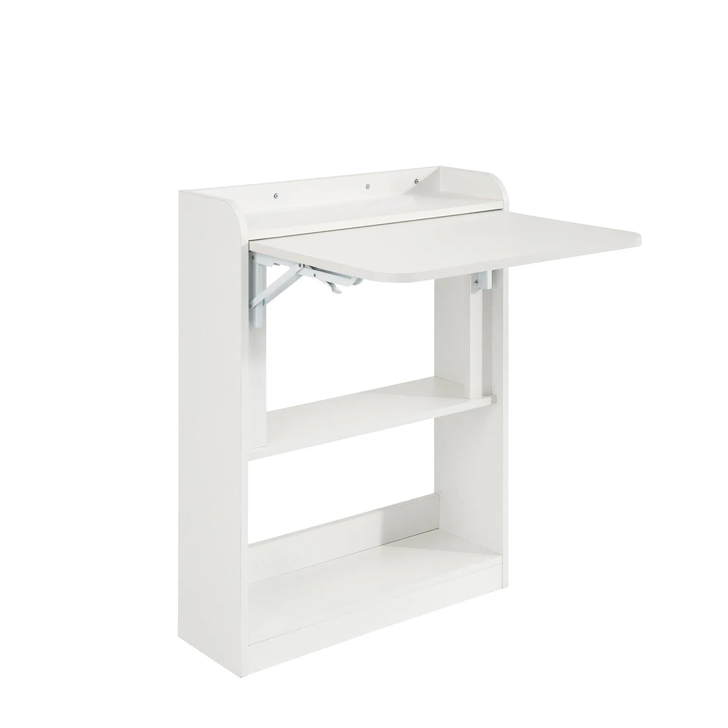 SoBuy FWT92 Folding Computer table table with shelves Folding table work table office table for home office wall table