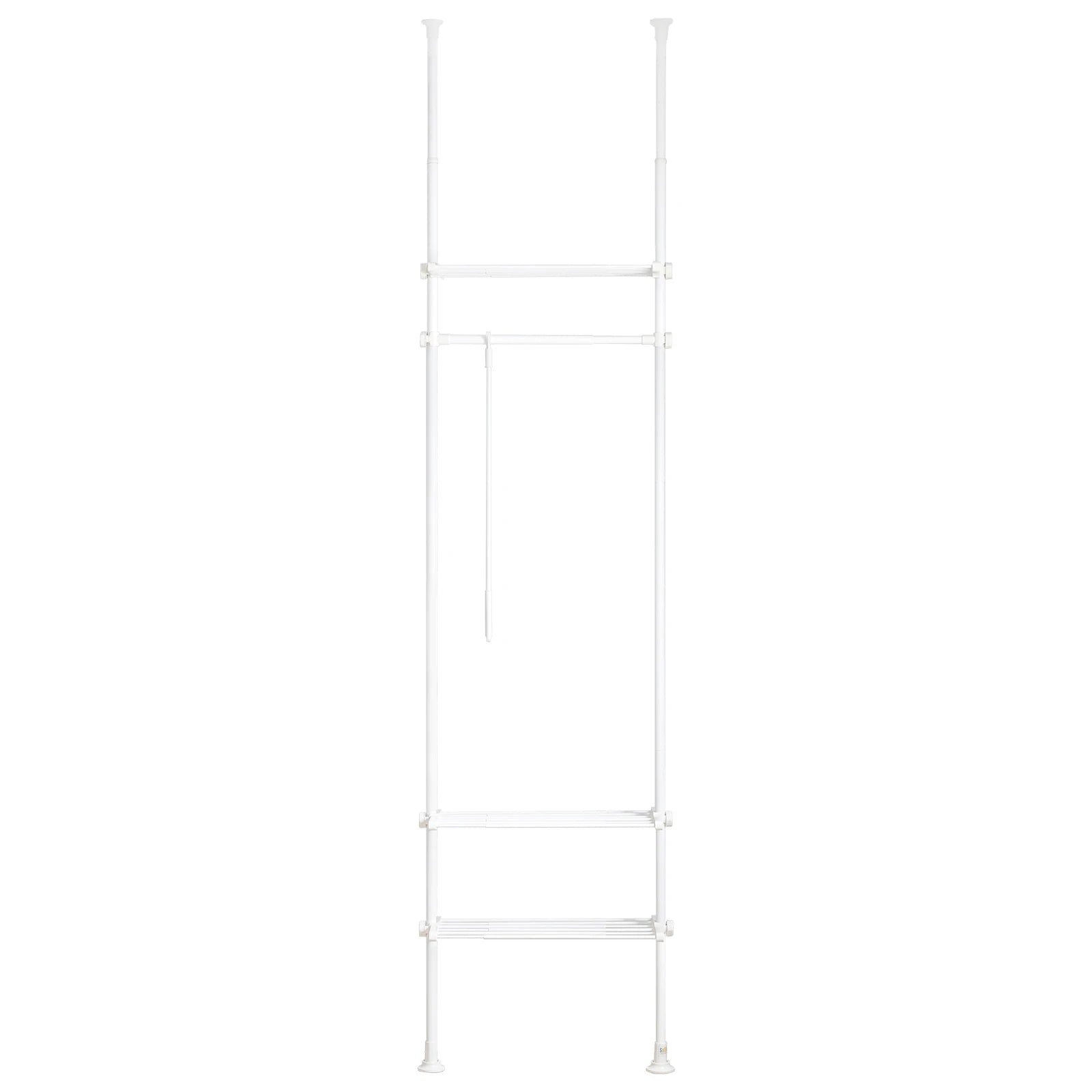 SoBuy KLS07 Telescopic Bar dresses stand with 1 dresses Bar and 3 Stays Telescopic Wardrobe System