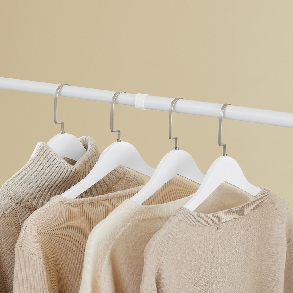 SoBuy KLS17-WN Telescopic dresses stand Heavy Duty with Racks & Cloakroom Racks White Nature