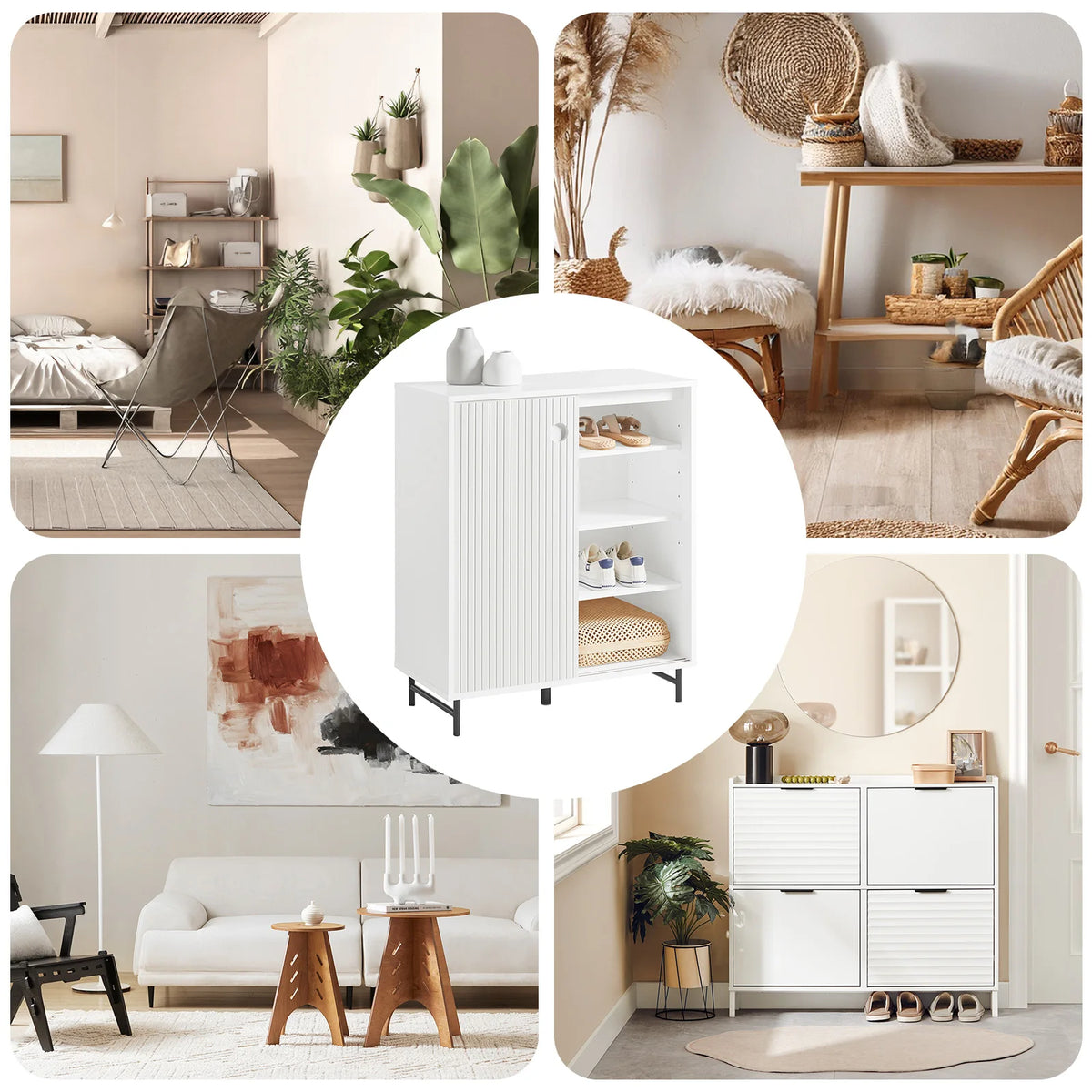 SoBuy FSB62-W shoe wardrobe kitchen wardrobe sideboard sliding doors dresser wardrobe side wardrobe storage s wardrobe