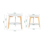 Duo de tables basses rondes