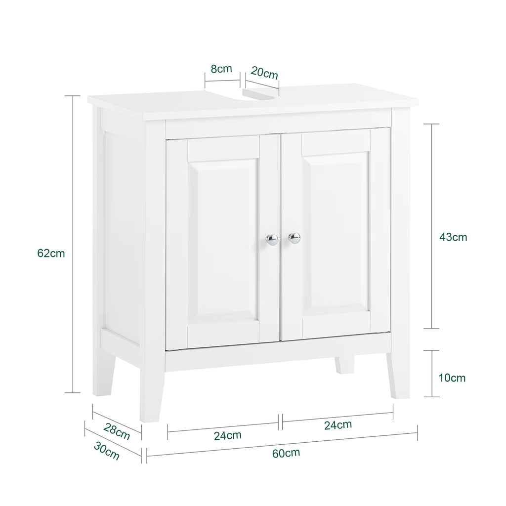 SoBuy FRG202 washbasin under wardrobe bath wardrobe vanity Under wardrobe bath furniture BHT approx.: 60x62x30cm