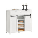 Buffet blanc à portes coulissantes