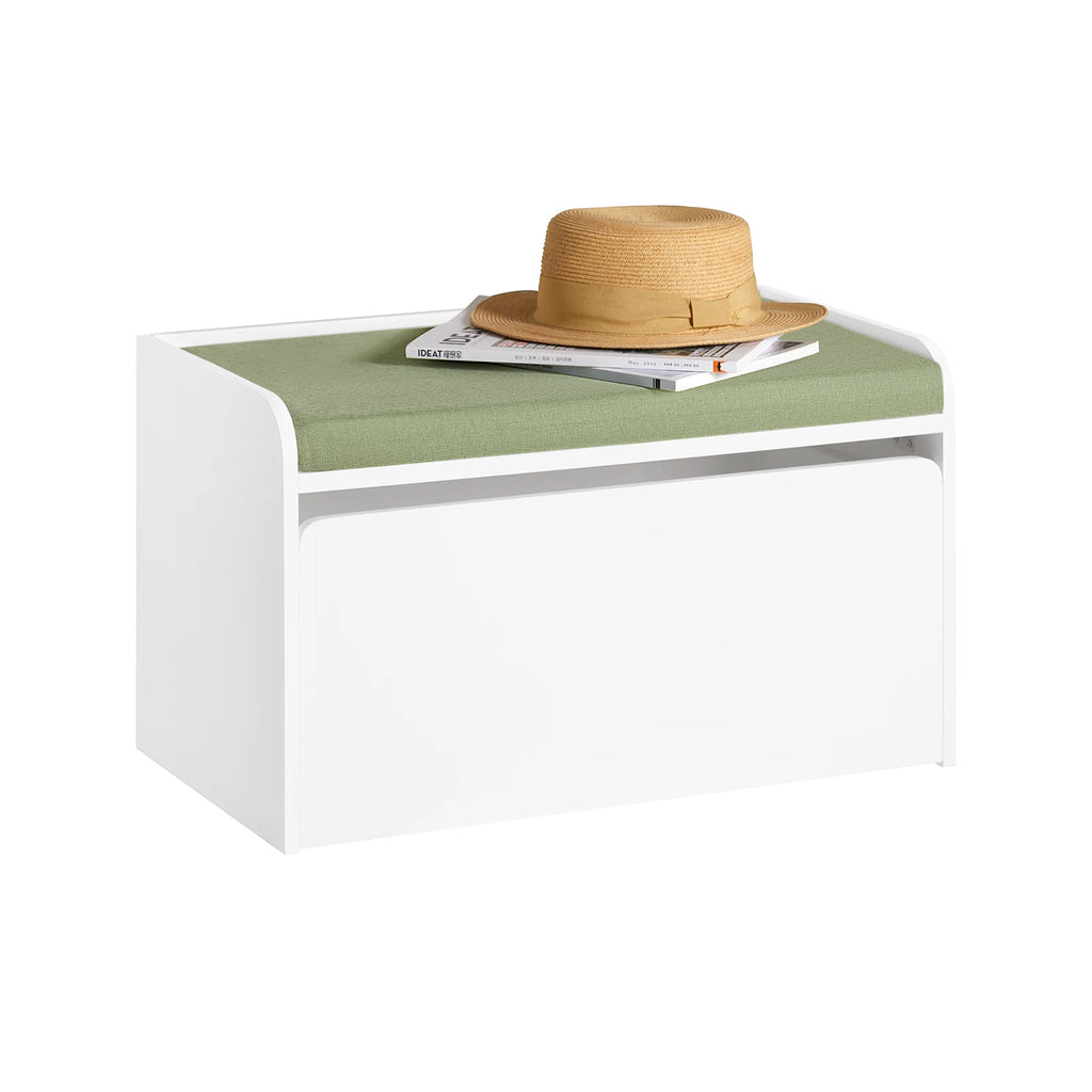 SoBuy KMB80-W Kids Bench with Storage Practical toys & shoes storage box with Comfortable seat cushion