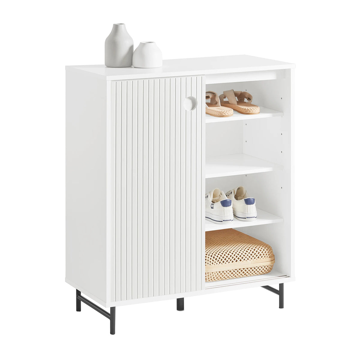 SoBuy FSB62-W shoe wardrobe kitchen wardrobe sideboard sliding doors dresser wardrobe side wardrobe storage s wardrobe