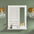 SoBuy FRG129 mirror wall mirror bathroom mirror with shelf dark gray BHT. 40x50x10cm
