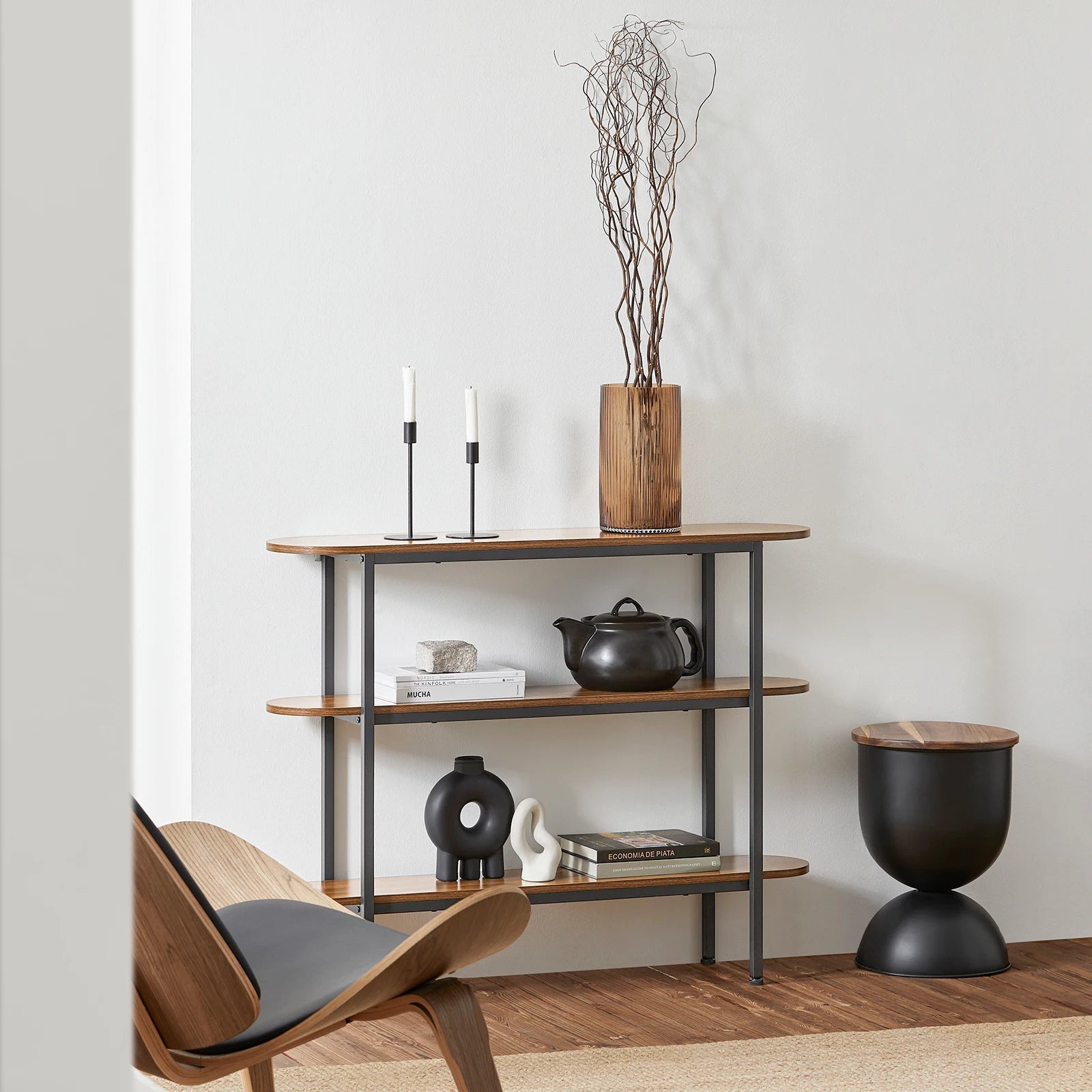 Sobuy Fsb67-Ws Console Table Hallway Table Sideboard Narrow Side Table Sofa Table Decorative Table W X H X D Approx: 110X86X25Cm