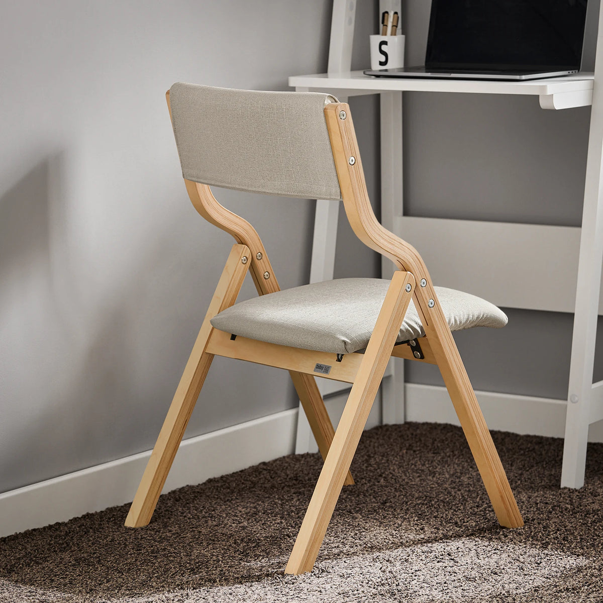 SoBuy FST40 Folding Chair Dining Chair Kitchen Chair with Upholstered Seat and Backrest