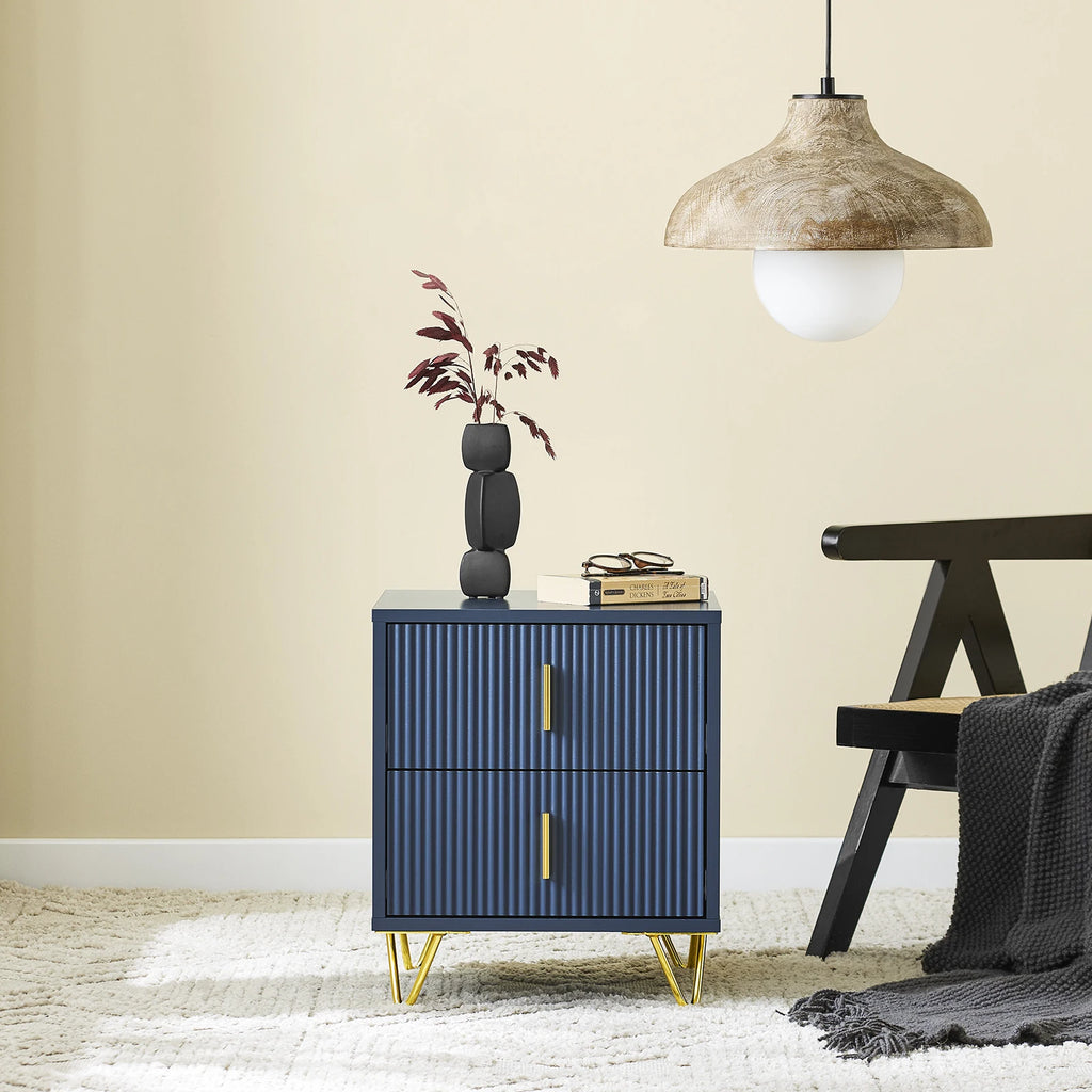 SoBuy FBT115 2 drawer bedside table for box spring bed sofa table side table table phone table bedside cabinet