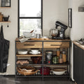 SoBuy FSB85-PF Kitchen Island Kitchen Rack kitchen Cart Sideboard with Drawer and Shelves Dresser Kitchen wardrobe