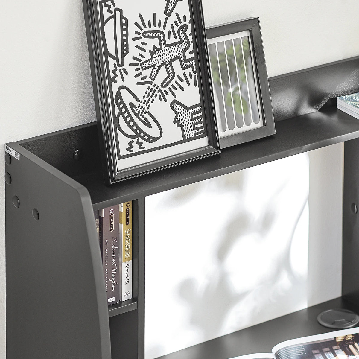 SoBuy FWT18 Wall table in black, closet writing table computer table children's writing table, BHT approx.: 82x60x39cm