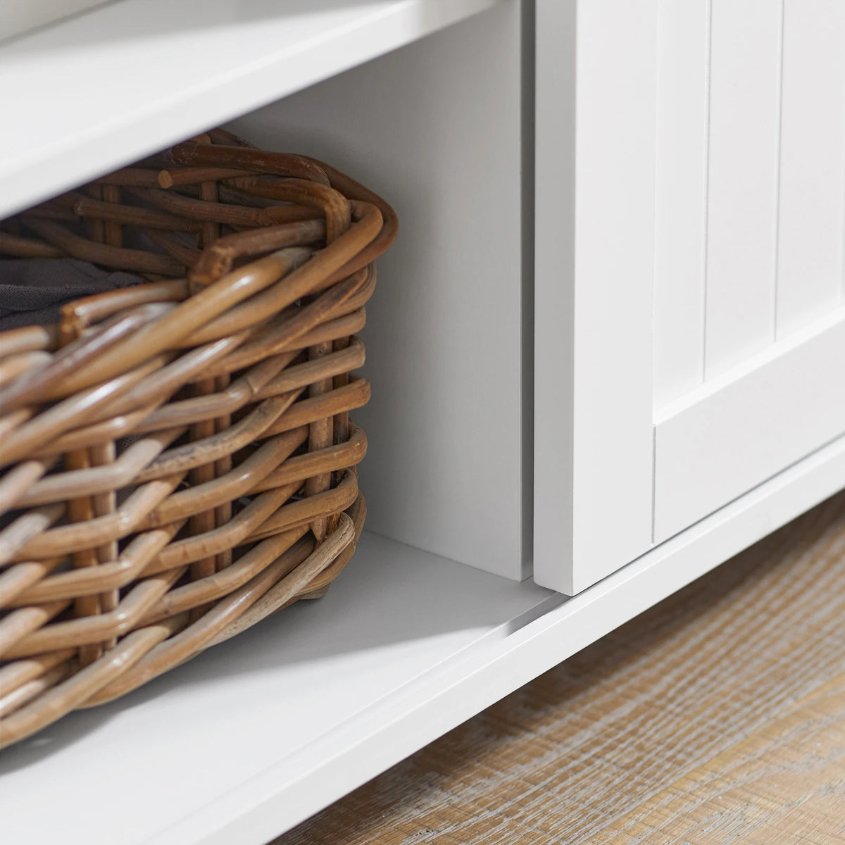 SoBuy FSB74-W kitchen wardrobe sideboard with sliding doors wardrobe buffet storage s wardrobe dresser White BHT approx: 104x93x35cm