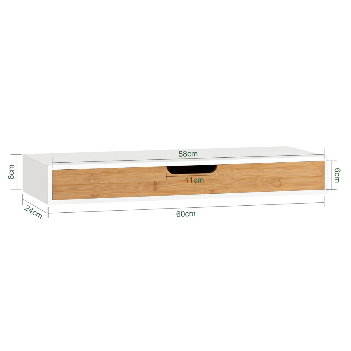 SoBuy FRG93-WN Suspended Rack Wall Cabinet Hanging wardrobe Wall drawer Hanger No Matter B 60cm