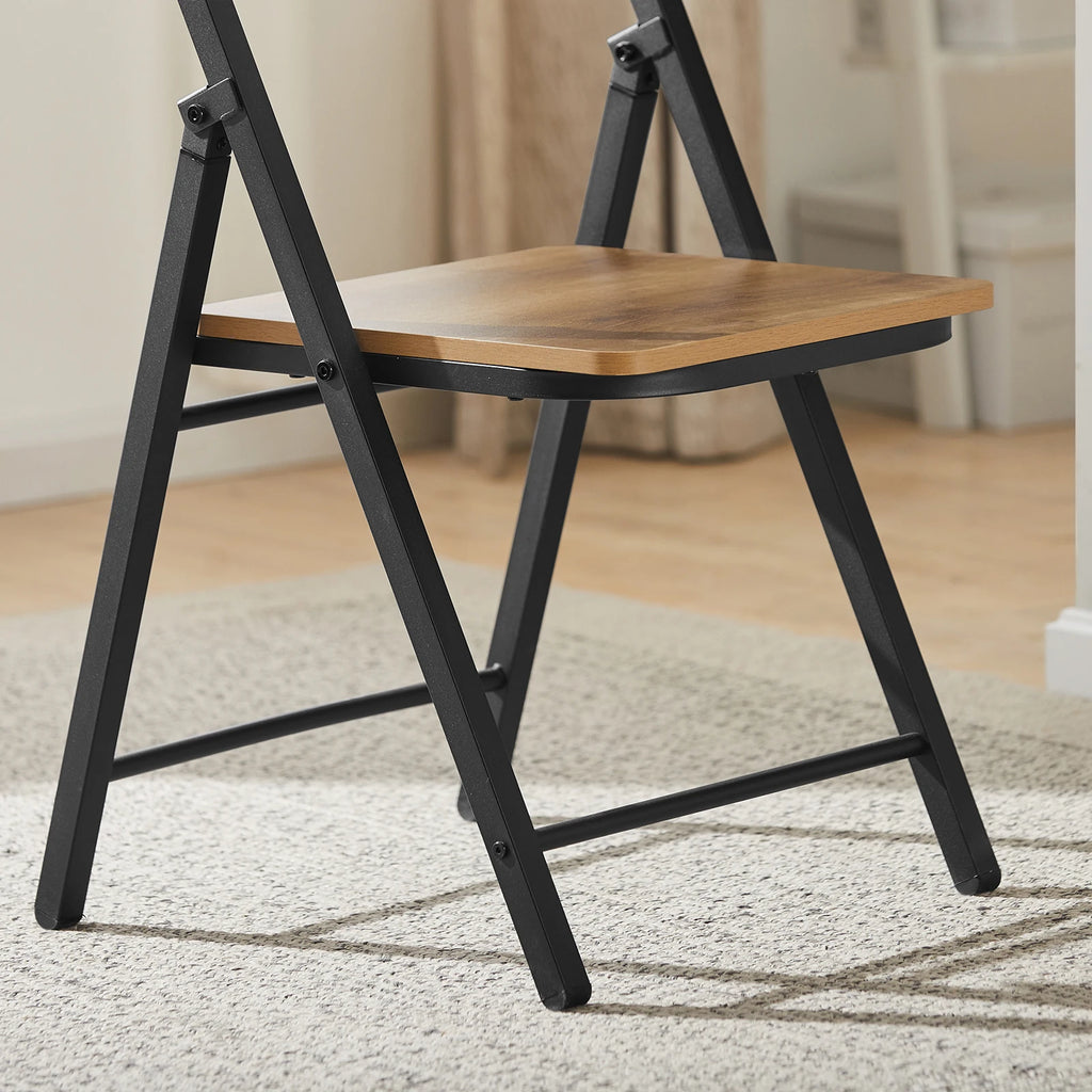 SoBuy FST88-PF Office Chair Folding Chair Kitchen chair Seat Height 43cm Vintage Measurements approx. 46x80x48cm