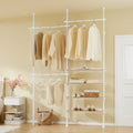 SoBuy KLS17-WN Telescopic dresses stand Heavy Duty with Racks & Cloakroom Racks White Nature