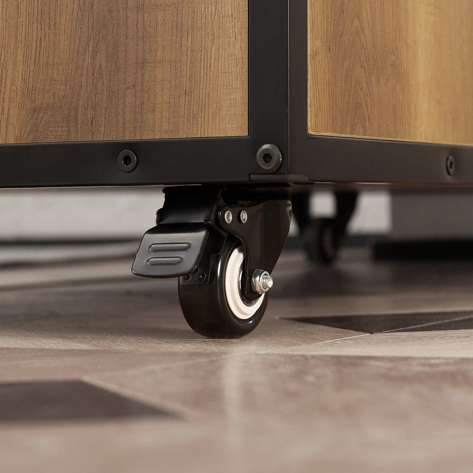 SoBuy KNL02-PF Design Kitchen Carts with Working plate Kitchen Island with Doors and Drawers Sideboard on Rollers Kitchen Trolley