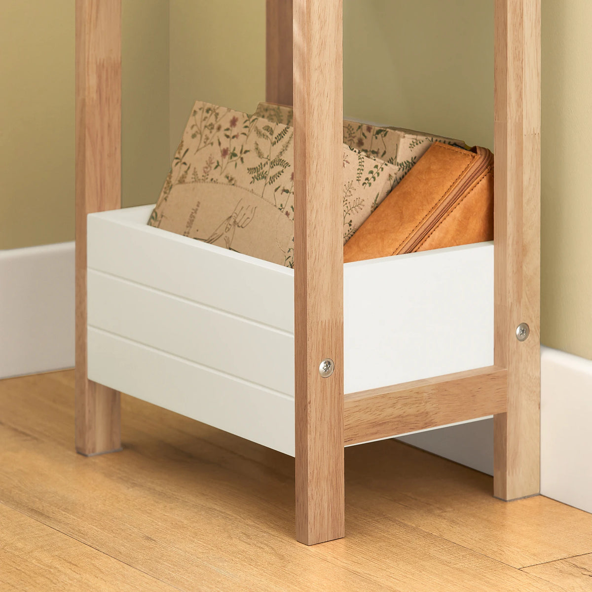 SoBuy FRG226 Bathroom wardrobe with 3 sturdy shelves, narrow bath wardrobe from MDF, Dresser up to 30kg, wood colors 28x20x74cm