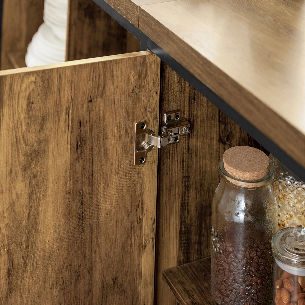 SoBuy KNL01-F Kitchen Island Freestanding Kitchen wardrobe Highborad Dresser wardrobe Sideboard Bar Table Buffet Industrial Design
