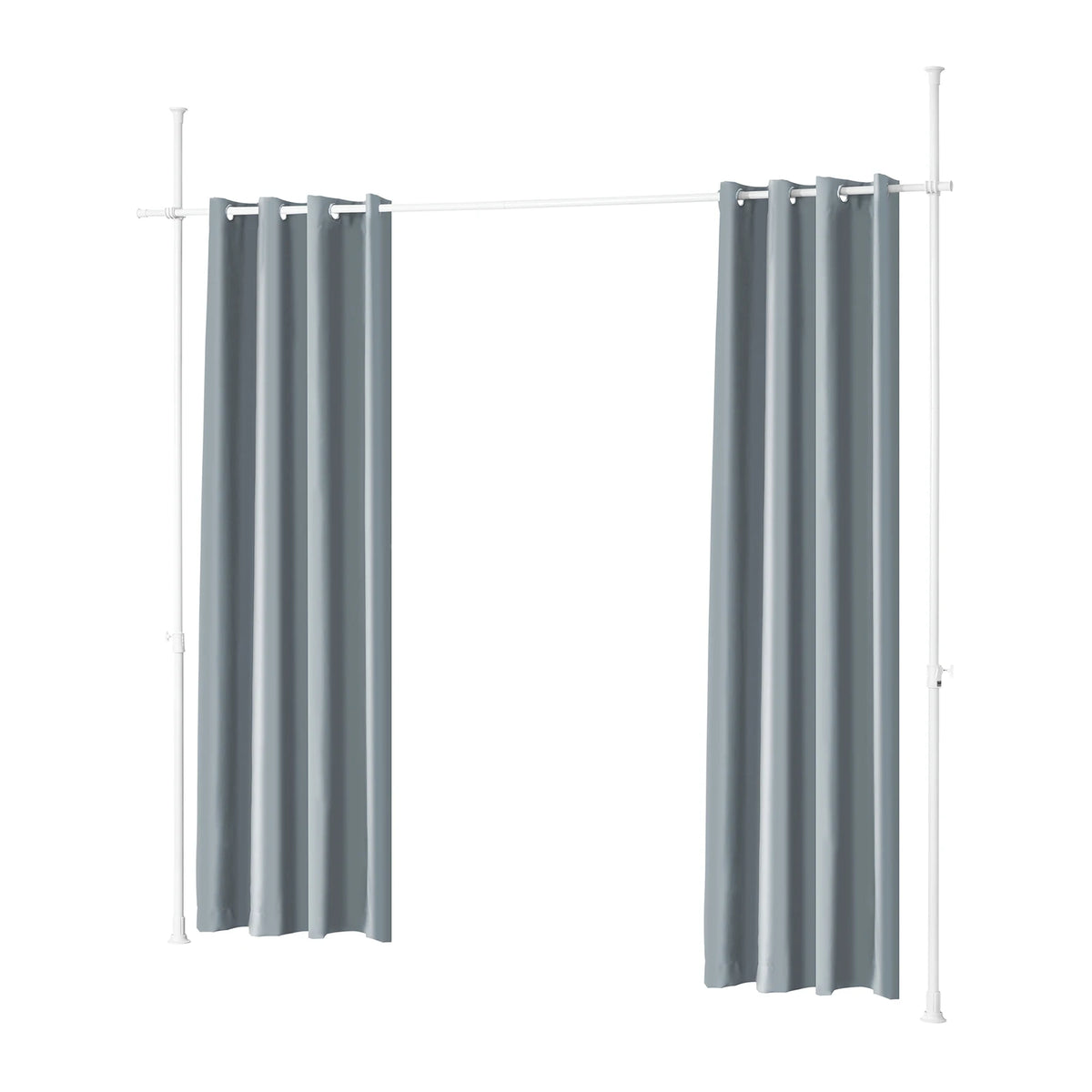 SoBuy KLS12 Adjustable Darkening curtains with curtains Bar Without Drilling Bedroom living room