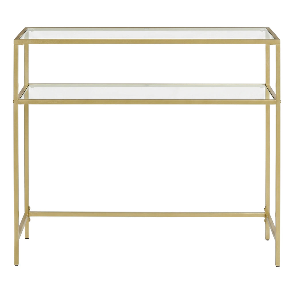 VASAGLE Table Console, Dessus en Verre Trempé, Montage Facile