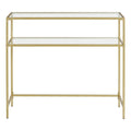 VASAGLE Table Console, Dessus en Verre Trempé, Montage Facile