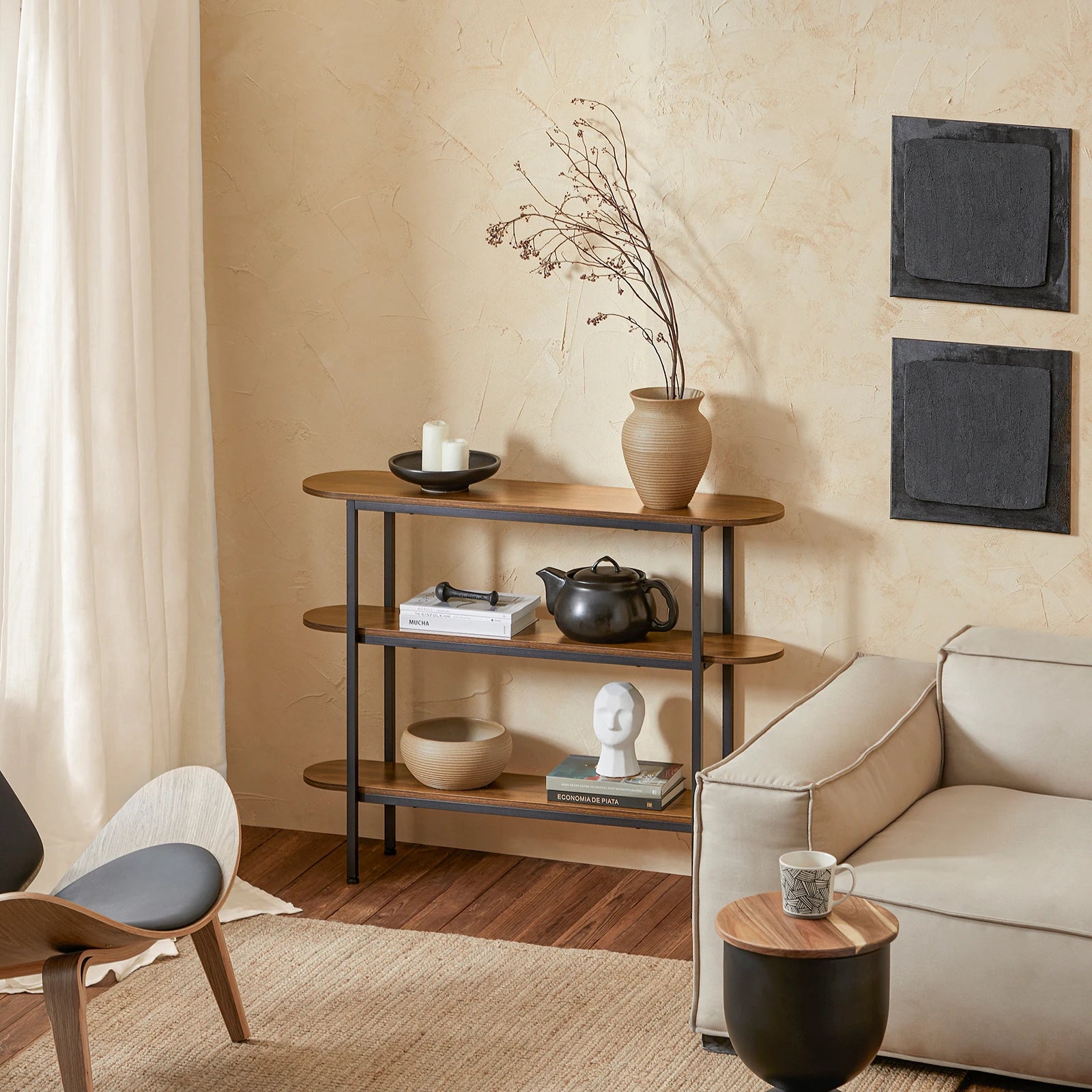 Sobuy Fsb67-Ws Console Table Hallway Table Sideboard Narrow Side Table Sofa Table Decorative Table W X H X D Approx: 110X86X25Cm